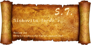 Siskovits Teréz névjegykártya